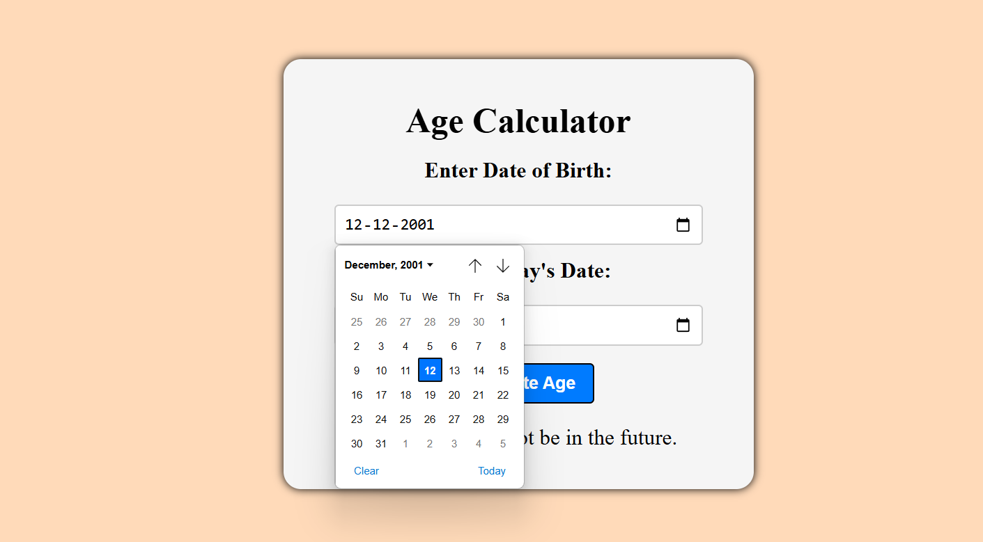 Age Calculator